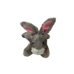 Walmart Gray Bunny Rabbit Easter Laying Down Pink Ears Plush 8" Stuffed Animal